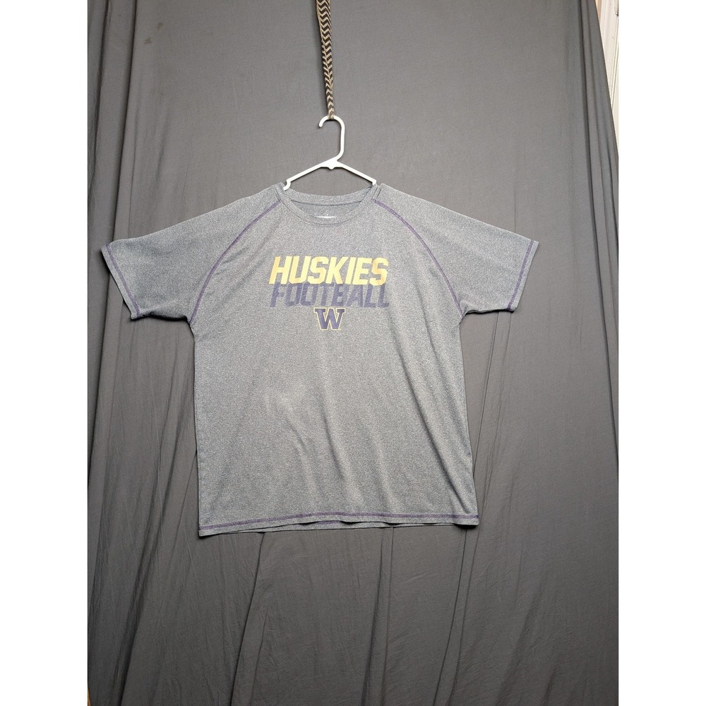Huskies Football Short Sleeve Gray Mens sizes XL